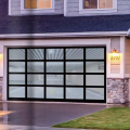 Customized 10x10 Foot Manual Roll Up Garage Door Frosted Glass Retractable Screen