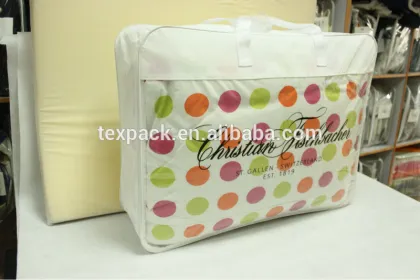 Silk Screen Printing Home textile bag for blanket/comforter