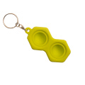 Stress relief silicone accessory plastic keychain