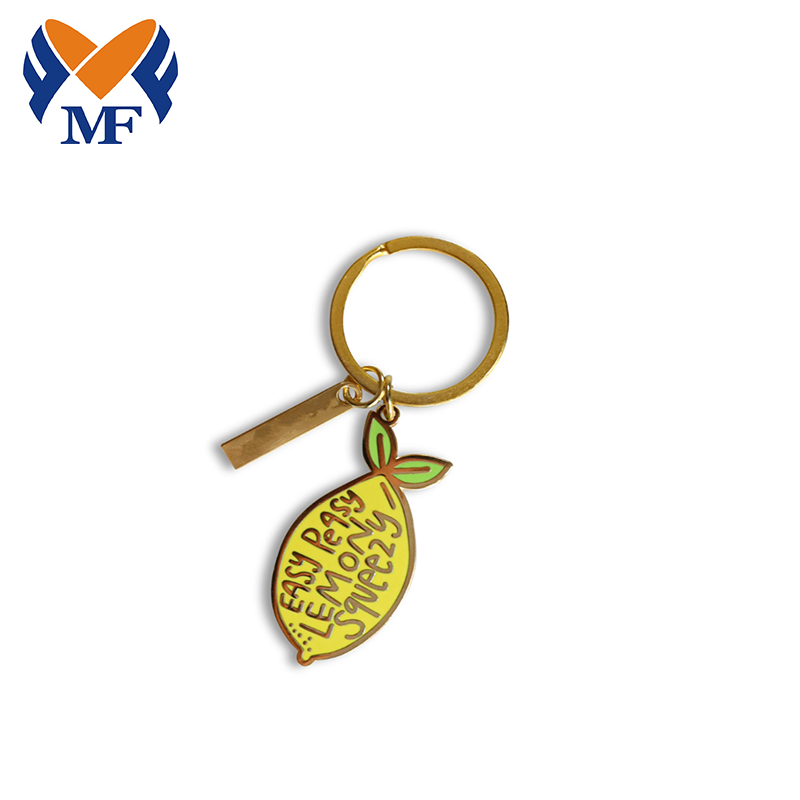 Enamel Lemon Keychain