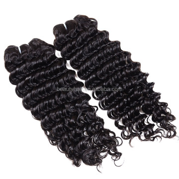 Brazilian Deep Wave Lace Frontal Closure With Bundles 7A Curly Weave Human Hair With Frontal Brazilian Virgin Hair With Closure