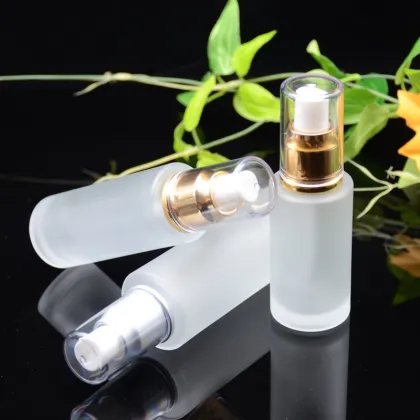 Wholesale Frosted Cosmetic Lotion Bottles - Clear Glass Lotion Containers
