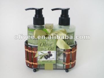 natural olive bath set/ bath supplies