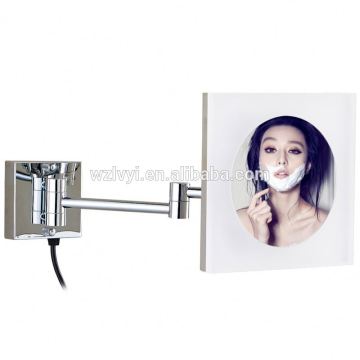 America standard vogue antique white small cosmetic led desk mirror for travel
