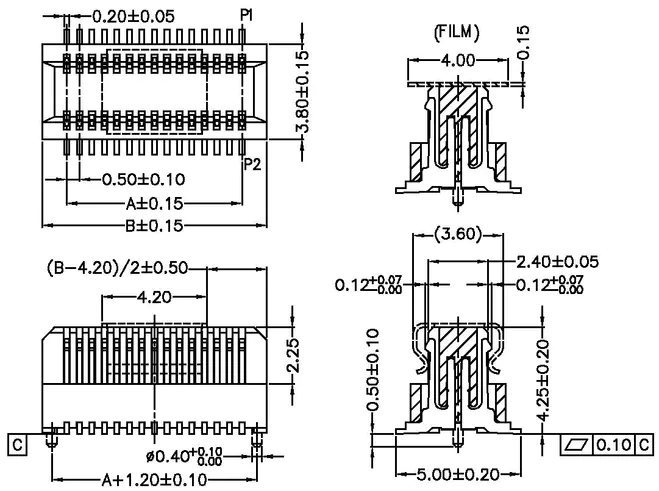 Single Slot H4.25 Board-to-Board Connectors