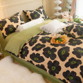 Cotton Home Printed Quilts Cover 4-Pieces Bedding Set