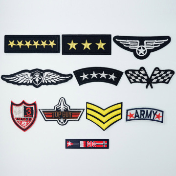 Emblema do Exército de Grau de Classificação Star - Patches de bordado de ferro