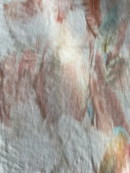 100% rayon tie dyed print fabric
