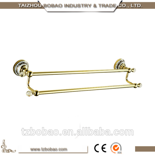 Luxury European Style Double Golden Towel Bar