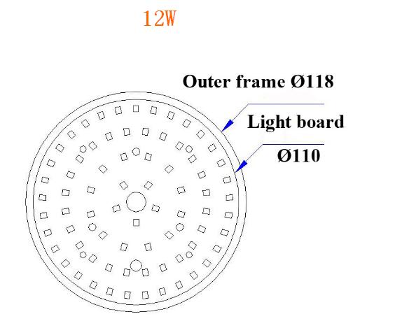 12W led grow light panel