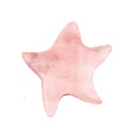 Rose Quartz 30mm Smiling Starfish Pendant & Ornament for Home Decoration Handmade Craved Stone Solar