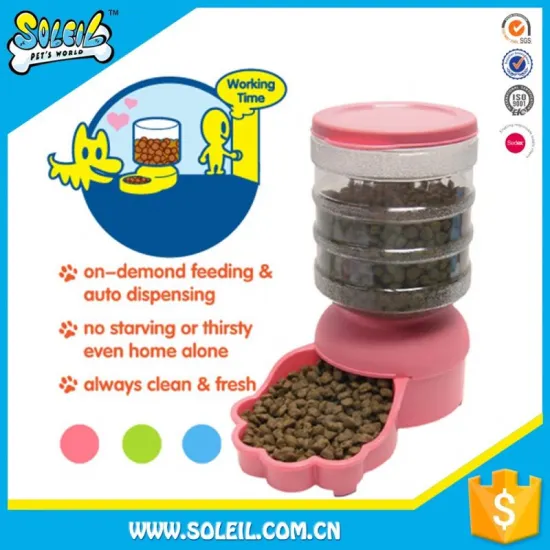 Personalized Design Plastic Automatic Animals Food Feeder And Water Dispenser