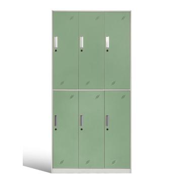 2 Locker de metal para escolas 6 portas