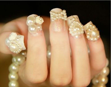 beautiful new design bride wedding 3d nail art tip sticker