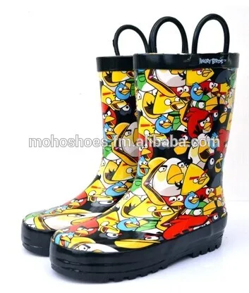 flowers children rubber rain boots