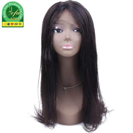 High Quality Yaki Straight Frontal Lace Wig 100% Human Hair Lace Front Wig