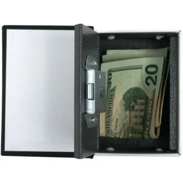 WELDON fireproof metal with lock security Mini book shape money safe box