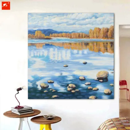 Autumn Fall Landscape Lake Landscape Oil Painting