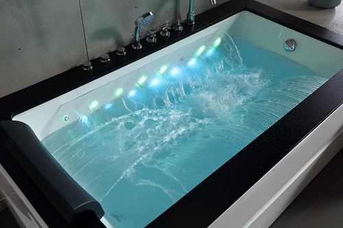 With Colorful Lights Massage Bathtub