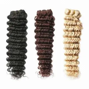 Malaysian Hair Weave, Wholesale Factory Price, No Shedding and Tangle-free, 5A, 100% Deep Wave