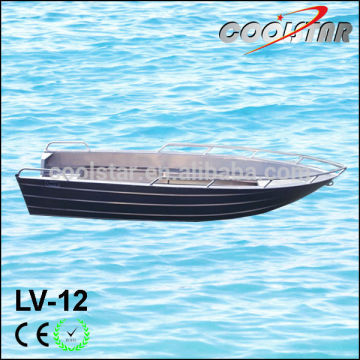 V head Luxury small aluminium boat with 2.00mm thickness for fishing