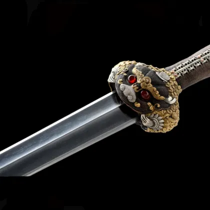 Luxury Ming Sword Brass Exquisite Sculpture Sword Sheath Gilded Gold Gilded Silver Handmade Crafts