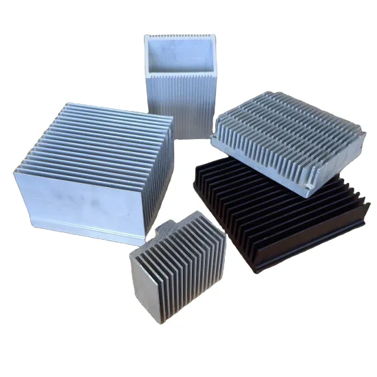 Custom Industrial CNC Machined Aluminum Extrusion Heatsinks with Anodized Finish