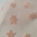 100% Polyester Little Star Tulle Dress Flock Fabric