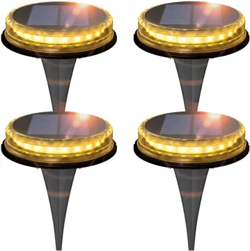 Wason New Version Upgraded 17LED Ultra Bright Solar Yard Deck Stair Light Garden Decorative Solar Ground Disk Spike Light