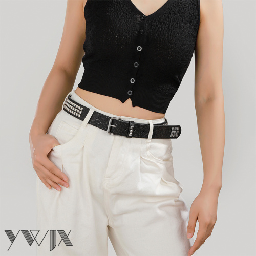 Classic Black PU Leather Belt for Women