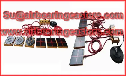 Air caster moving systems