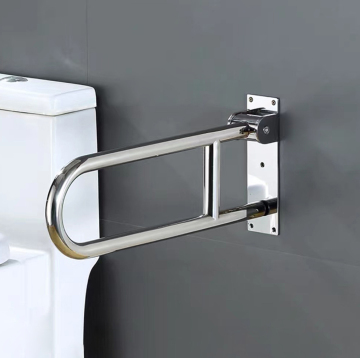 Rail manual de seguridad de ducha de acero inoxidable con soporte de papel higiénico