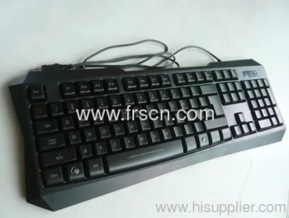 Multimedia Led Light Game Wired Computer Keyboard 