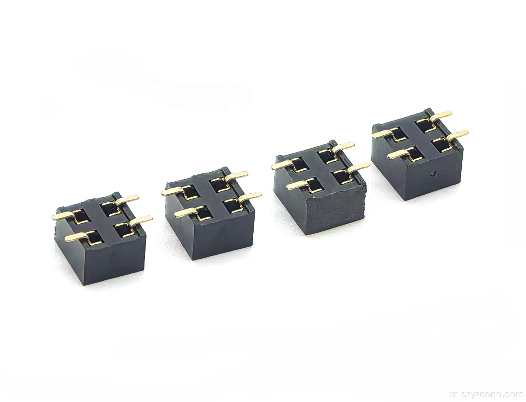 Conector de cabeçalho fêmea de passo de 2,54 mm 4P