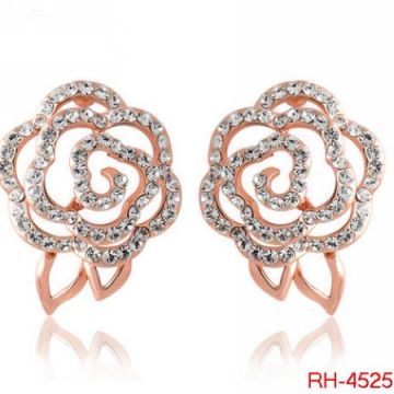 Rh-4525 Valentine's Day Roses Earring