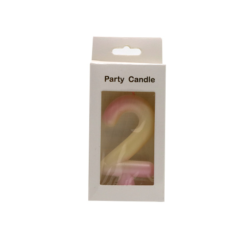 Color birthday number candles with glitter
