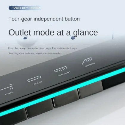 Copper Gun Gray Digital Display Shower Suite with Supercharged Hot and Cold Brass Valve