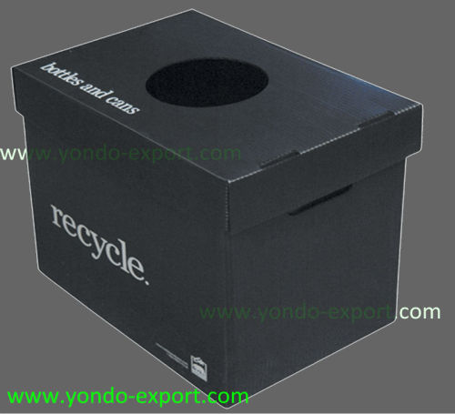 corrugated plastic recycle bin