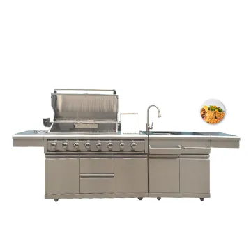 Modern Kitchen Barbecue Grill Charcoal Gas Outdoor Cheap Stainless Steel Kitchen Cabinets
