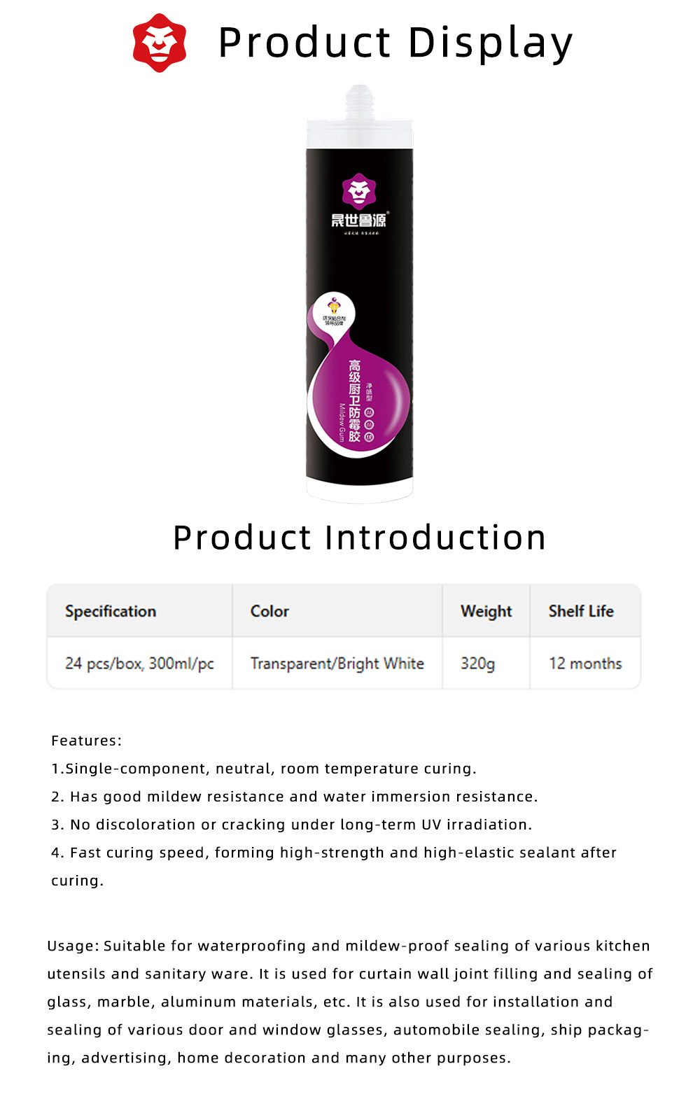 Premium Anti-Mold Adhesive Sealant for Kitchen X