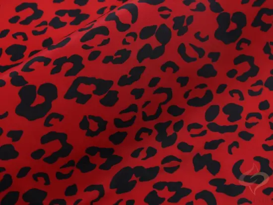 75D Poly Woven Memory Fabric With Leopard Print