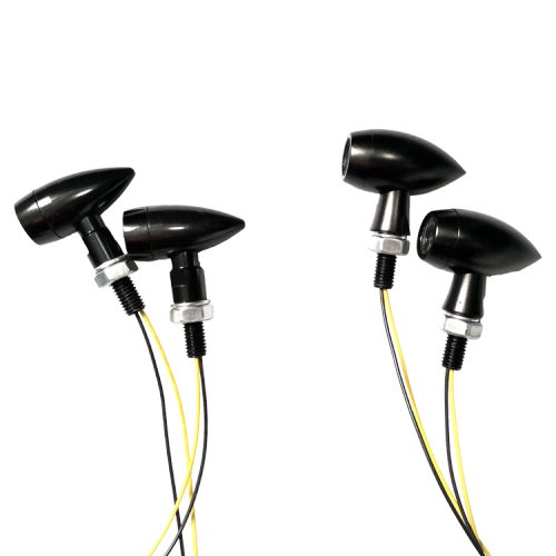 યુનિવર્સલ મોટરસાયકલ એલઇડી ટર્ન સિગ્નલ લાઇટ્સ નાના બુલેટ ફ્રન્ટ રીઅર બ્લિન્કર્સ પૂંછડી લાઇટ્સ