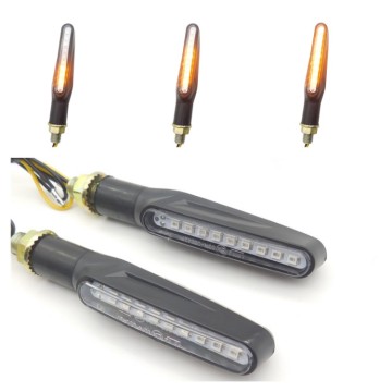 Indicatori sequenziali dinamici a flusso 12 V di alta qualità LED LED Segnali di svolta Amber per motociclette