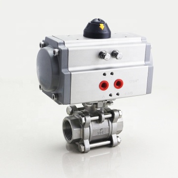 3PC Aluminum Double-Acting Rotary Pneumatic Ball Valve Actuator