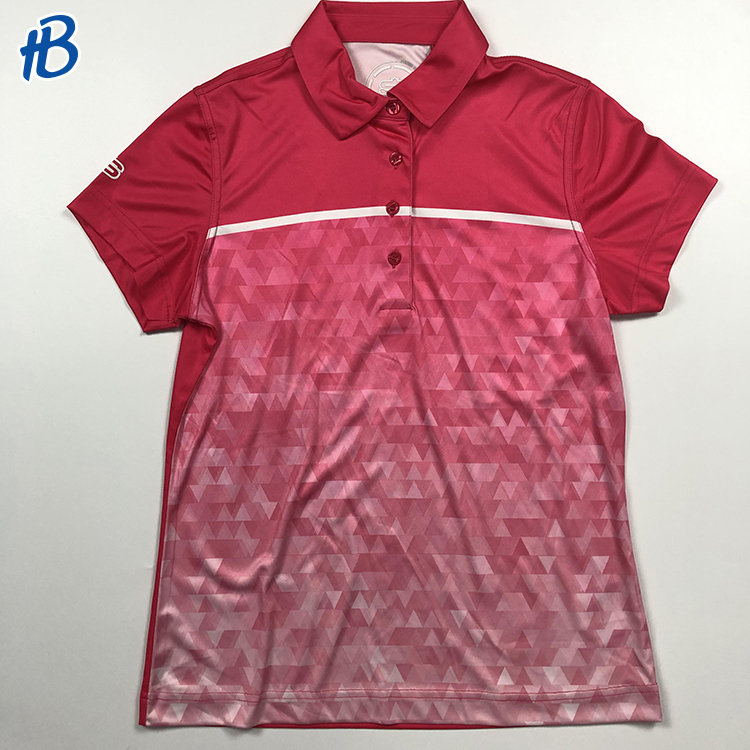 Rotes Hemd hell weiße Muster benutzerdefiniertes Polo -Shirt