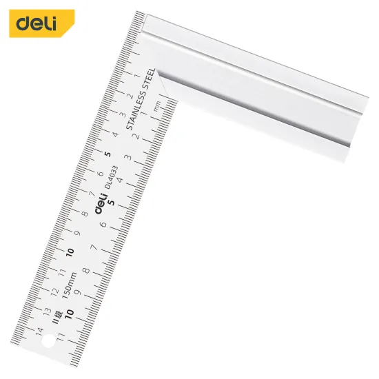 Deli Tools DL4033 L Type Right Angle Ruler Stainless Steel Combination Square Ruler