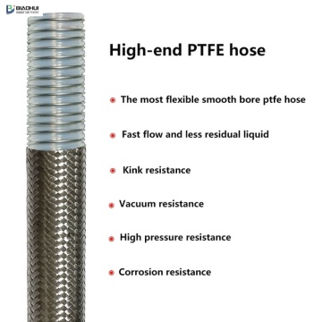 PTFE Smooth Bore Convoluted Lined Hose with Braided Stainless Steel