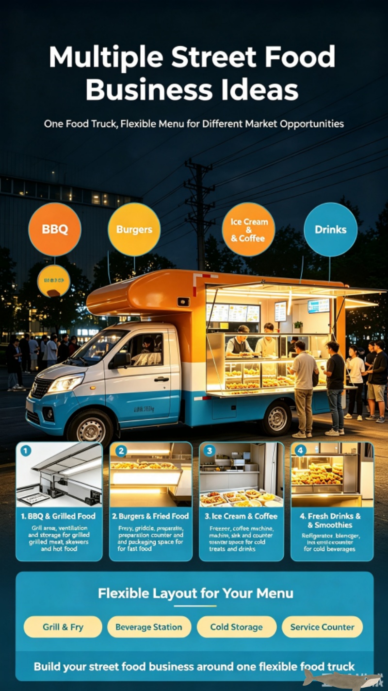 Street mobile food trucks