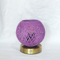 Paper rope shade rechargeable table lamp