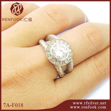 wholesale 925 silver diamond engagement ring jewelry manafacturer